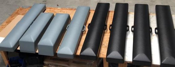 Customised grey and black fenders by Fender Innovations